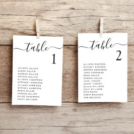 Chic Script Wedding Table Seekarte Einladung