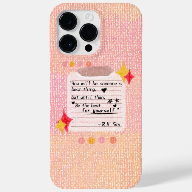 Chic Self-Liebe Quotes iPhone Case Soft Pinky (Rückseite)