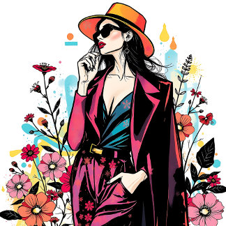Chic Shades Botanical Art Doppelseitig👑🕶️ Tasche