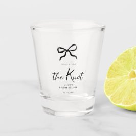 Chic She's The Knot Black Bow Brautparty Schnapsglas