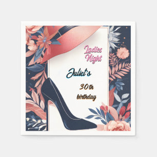 Chic Shoe Stilvolle Adult Ladys Night 30. Geburtst Serviette