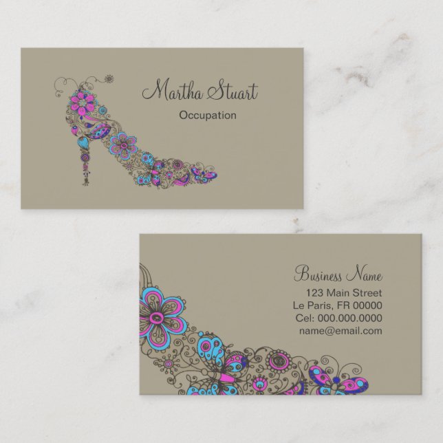 Chic Shoe ~ Visitenkarte (Vorne/Hinten)