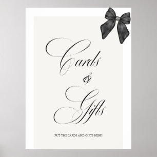 Chic 'Sie macht den Knoten Black Bow Mimosa Bar Poster
