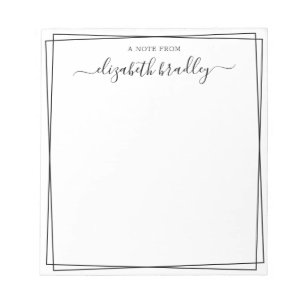 Chic Signature Aus dem Schreibtisch des Notepad Notizblock