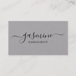 Chic Signature Premium Grau und Schwarz Typografie Visitenkarte