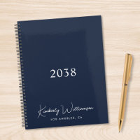 Chic Signature Schrift Monogramm Blau Geschäftlich