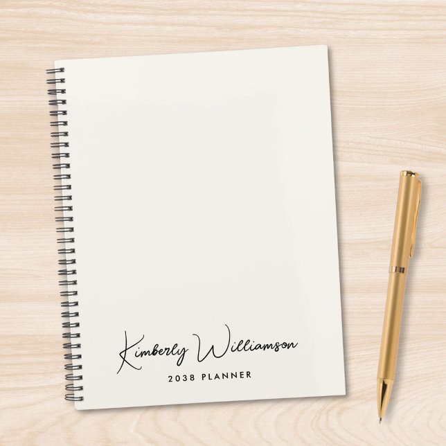 Chic Signature Schrift Monogramm Geschäft Planer (Chic Signature Script Monogram Business Planner)