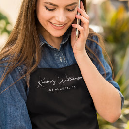 Chic Signature Script Black Salon Schürze
