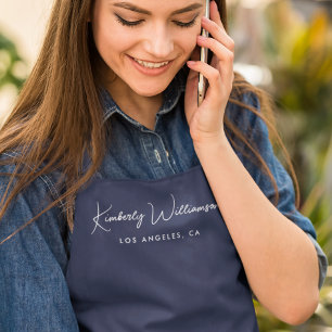 Chic Signature Script Blue Salon Schürze