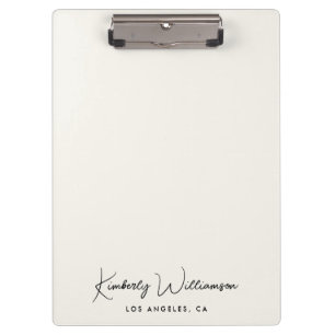 Chic Signature Script Cream Klemmbrett