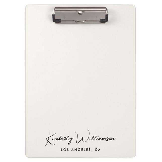 Chic Signature Script Cream Klemmbrett (Vorderseite)