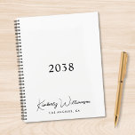 Chic Signature Script Monogram Business Planer<br><div class="desc">Plan ahead in style with this minimalist personalized planner, designed for professionals who appreciate clean design. Featuring a sleek, modern layout with your monogram name in elegant signature script, this planner blends functionality with refined personal branding. The understated cover design makes it ideal for work, school, goal setting, or daily...</div>