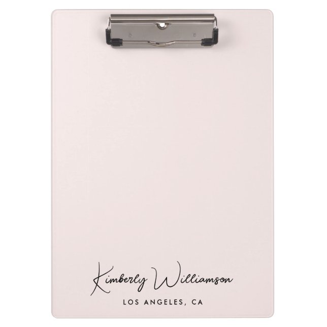 Chic Signature Script PInk Klemmbrett (Vorderseite)