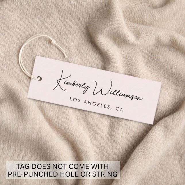 Chic Signature Script Rosa Hang Tag (Empower your name in our signature script as your logo and brand identity)