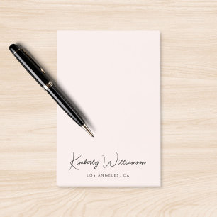 Chic Signature Script rosa Post-it Klebezettel