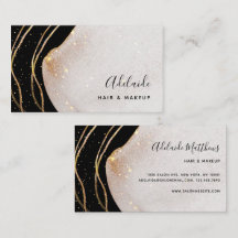 Chic Signature Script Schwarz und Gold Agate Moder
