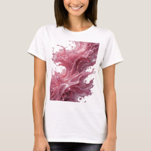 Chic Silber ABSTRACT ART Fashion Druck T-Shirt