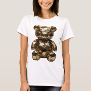 Chic Silber ABSTRACT ART Kunstprint T-Shirt