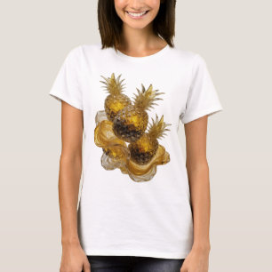 Chic Silber GOLDENER ANANAS PROSPERITÄT T-Shirt