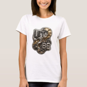 Chic Silber LET IT BE Slogan Tee