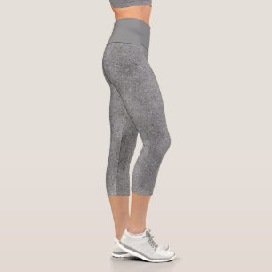 Chic silberner Glitter-Folie-Schimmer Capri Leggings