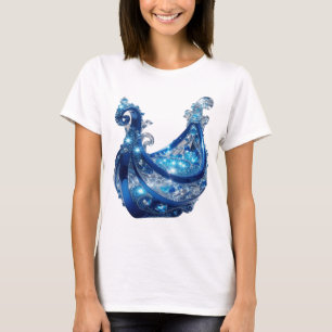 Chic Silbernes BLUE JEWELRY Custom-T-Shirt T-Shirt