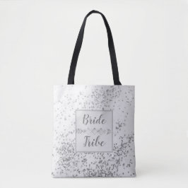 Chic Silver Confetti Bride Tribe Tasche