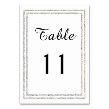 Chic Silver Glittered Trim - Carte de table
