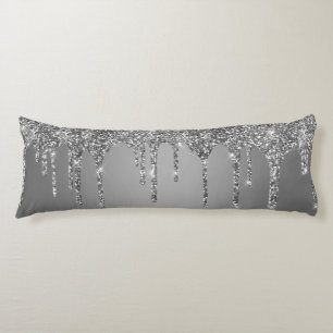 Chic Silver Glitzer Sparkle Tropfen Seitenschläferkissen