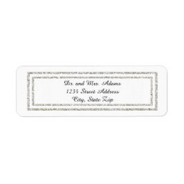 Chic Silver Glitzer Trim - Adressenaufkleber