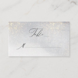 Chic Silver Gold Glitzern Watercolor Wedding Platzkarte
