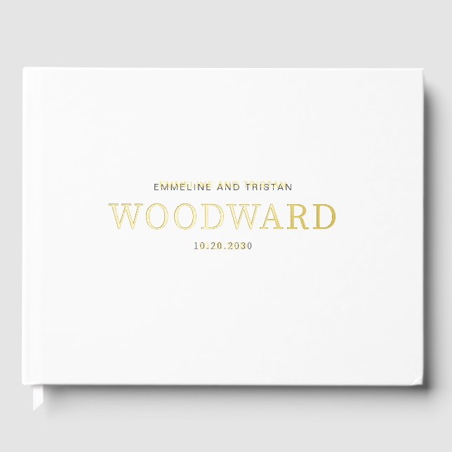 Chic Simple Mariage Foil Livre d'invité (Recto)