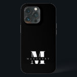 Chic Simple Minimalistisch Bold Letter Monogram Na Case-Mate iPhone Hülle<br><div class="desc">Chic Simple Minimalistisch Bold Letter Monogram Name iPhone 13 Pro Case</div>