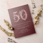 Chic Simple Minimalistisch Burgundy 50. Geburtstag Einladung<br><div class="desc">Chic Simple Minimalistisch Burgundy 50. Geburtstagseinladung</div>
