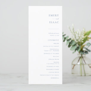 Chic + Simple Modern Script Wedding Programm Bla