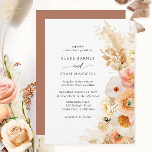 Chic Simple Peach Blush Einladung