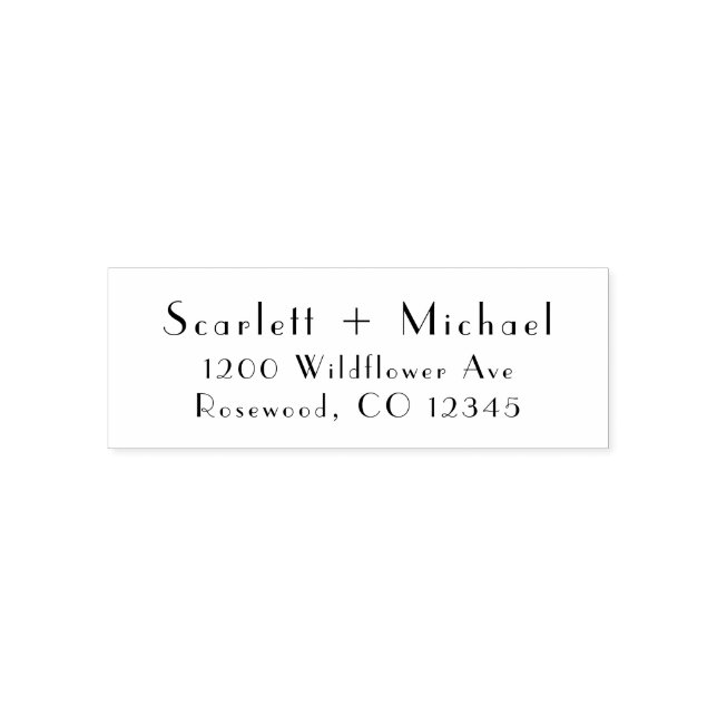 Chic Simple Rücksendeadresse Permastempel (Design)