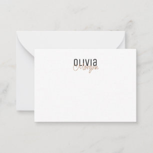 Chic Simple Schriftart Duo Mitteilungskarte