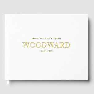 Chic Simple Wedding Foil Guest Book Gästebuch