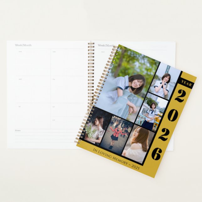 Chic Six Photos Custom Planner for Organization (Devant avec enveloppe)