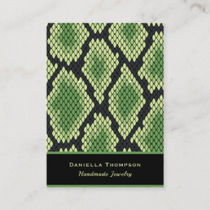 Chic Snake Print Pattern Schmuck Ohrring Display Visitenkarte