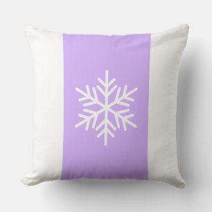 Chic Snowflake Lila Streifen Kissen