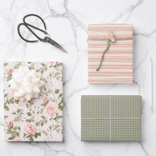 Chic Soft Blush Geschenkpapier Set