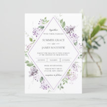 Chic Soft Lilac Lila Blumengrün Hochzeit I