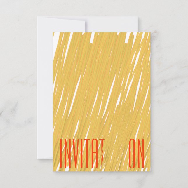Chic Spaghetti Pasta Dîner Italien Invitation (Devant)