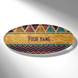 Chic-Sparren-Dreieck-Imitat-Folien-Glitzer Namenschild