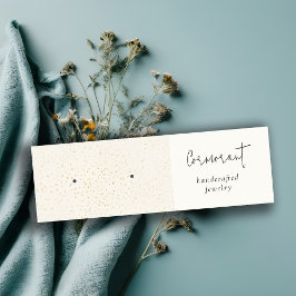 Chic Speckled Gold White Texture Earring Holder Mini Visitenkarte