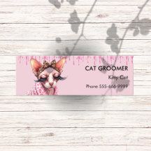 Chic Sphynx Cat Groomer Pink Glitzer Drift