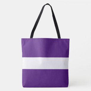 Chic Sporty Fun Wide Royal Lila White Stripes Tasche