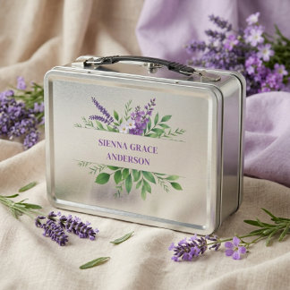 Chic Spring Lavendel Botanische Schule MH26 Metall Brotdose